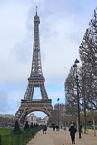 Fototapeta Boho - Paris, France, February 8, 2016: Eiffel tower, Paris, France - one of the simbols of this city
