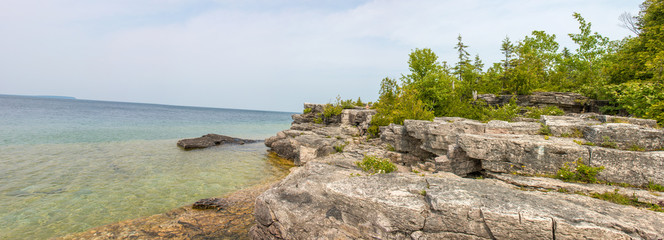 Canvas Print - Coastline at Bruce Peninsula National Park Ontario Canada	