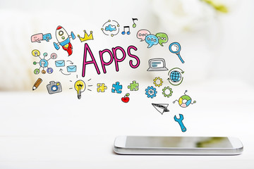 Apps concept with smartphone
