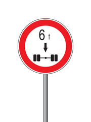 Sticker - axle weight limit