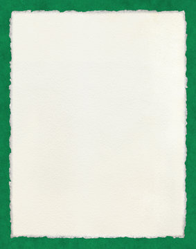 Fototapete - Deckled Paper on Green