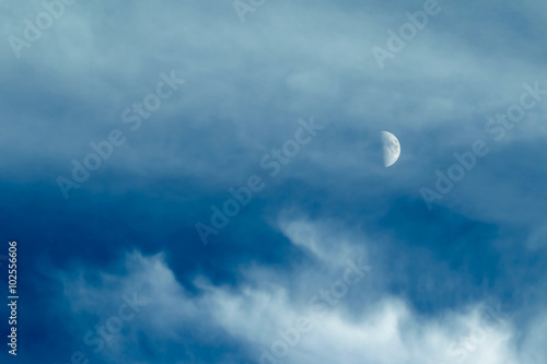 Obraz w ramie Moon and Cloud