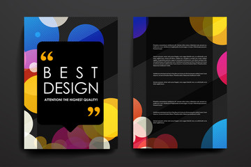 Set of brochure, poster design templates in abstract background style