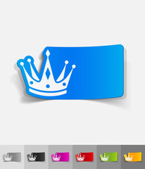 Canvas Print - realistic design element. crown