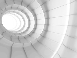 Poster - White Abstract Tunnel Design Background