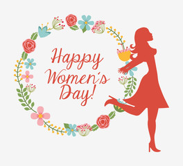 Wall Mural - happy womens day design 