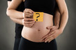 Pregnant Woman And Man Showing Question Mark