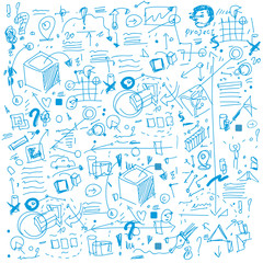 Mobile repair and development illustration background