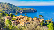 Old Rustic Mediterranean Village With Ocean View