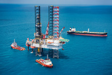 Offshore Oil Rig Drilling Platform In The Gulf Of Thailand
