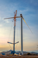   Construstion of wind turbine.
