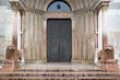 Closed entrance gate of the Cathedral of Modena, Italy