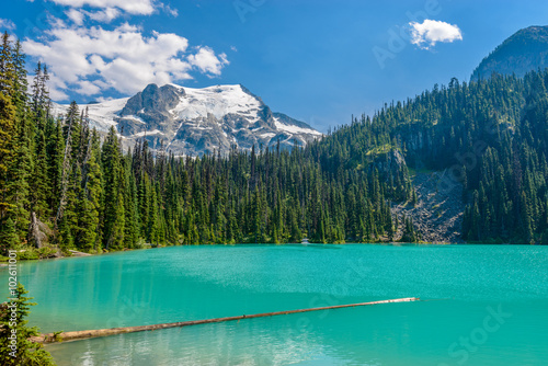 Majestic mountain lake in Canada. Upper Joffre Lake Trail View.