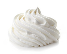 Whipped Cream On White Background