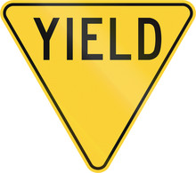 Old Version Of The Yield Sign In The United States