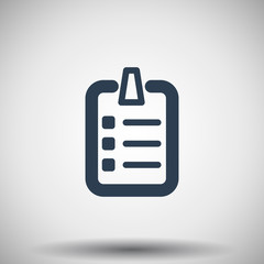 Wall Mural - Flat black Checklist icon
