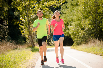 Wall Mural - Friends running together