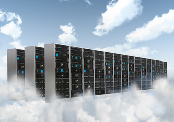 Wall Mural - internet cloud server cabinet