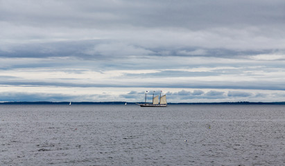 Two Sails on Three Masts