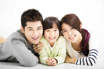 Wall Mural - Happy Attractive Young  Family Portrait