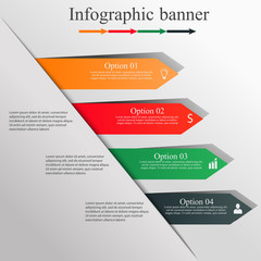 Canvas Print - Infographic design banner