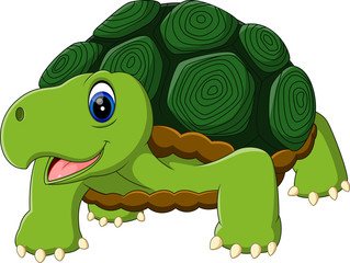 Canvas Print - illustration of Cute turtle cartoon