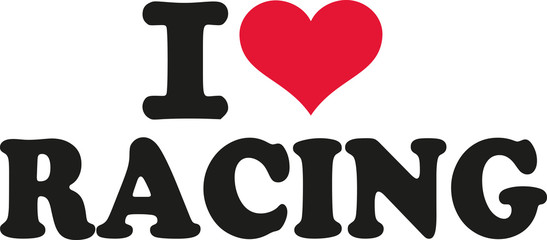 Sticker - I love racing