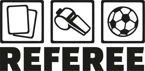 Poster - Referee icons with word