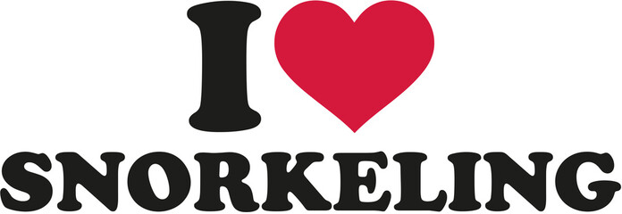 Sticker - I love snorkeling