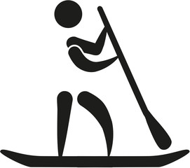 Poster - Stand up paddling icon