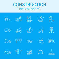 Canvas Print - Construction icon set.