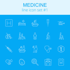 Sticker - Medicine icon set.