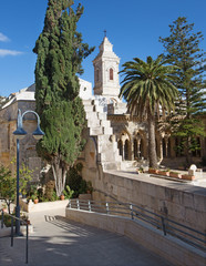 Wall Mural - The Church of the Pater Noster on Mount of Olives.