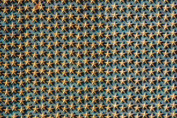 Golden stars at world war II memorial