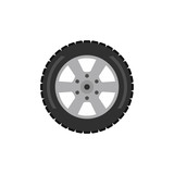 Fototapeta  - Automobile flat wheel icon