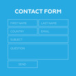 Contact form. Web element