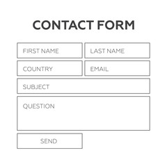 Canvas Print - contact form. web element