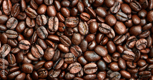 Naklejka nad blat kuchenny Roasted coffee beans background