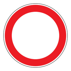 Sticker - road closed to vehicles