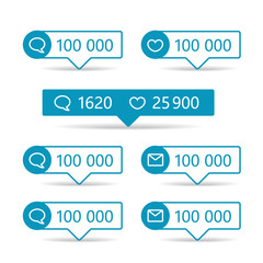 Aufkleber - Different web informers. Frames with icons and digits