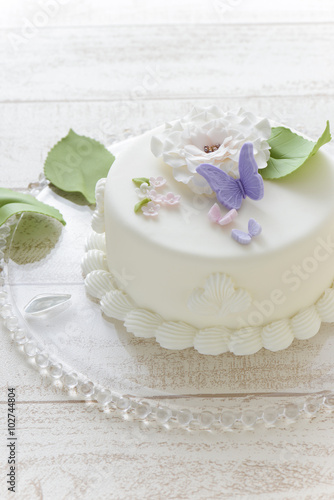 蝶々と花のケーキ デコレーションケーキ 春のケーキ クリーム ケーキ作り Buy This Stock Photo And Explore Similar Images At Adobe Stock Adobe Stock