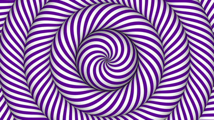 Canvas Print - hypnotic background with purple and white concentric circles in motion