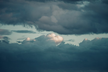 Poster - beautiful clouds at winter