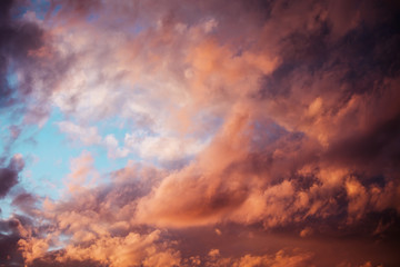 Poster - beautiful clouds at sunset