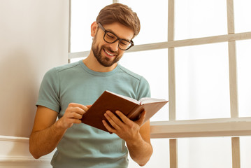 Poster - Handsome man with book