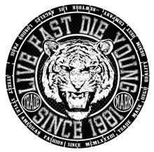 Tee Graphic Design Animal Logo Tiger