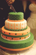 Zielono - pomarańczowy tort 