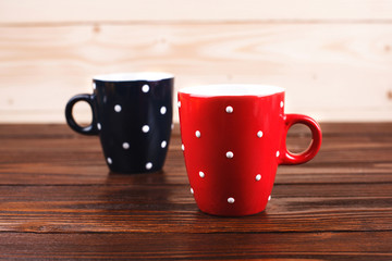 Wall Mural - Two polka dots cups