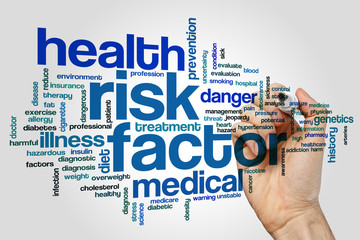 Sticker - Risk factor word cloud