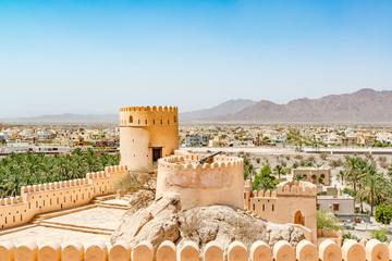 Wall Mural - Nakhal in Al Batinah Region of Oman. It is located about 120 km to the west of Muscat. Nakhal town is known as the town of oasis.